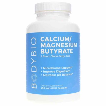 BodyBio Calcium & Magnesium Butyrate - 100 Capsules
